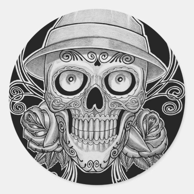 Kopf Runder Aufkleber (Vorderseite)