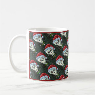KOPF SANTA SKULL, CHRISTMAS SKELETON SPASS KAFFEETASSE