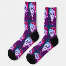 KOPF SANTA SKULL, CHRISTMAS SKELETON SPASS