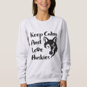 Kopf Sibirischer Husky Vintage Sweatshirt