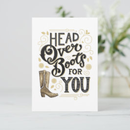 Kopf über Stiefel für Sie Dankeskarte