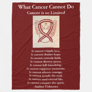 Kopf-und Nackenkrebs-Ribbon Chemo Blanket Fleecedecke