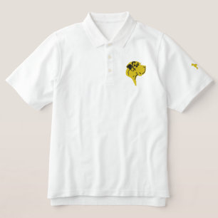 Kopf und Silhouette Große Dänen bestickt Polo