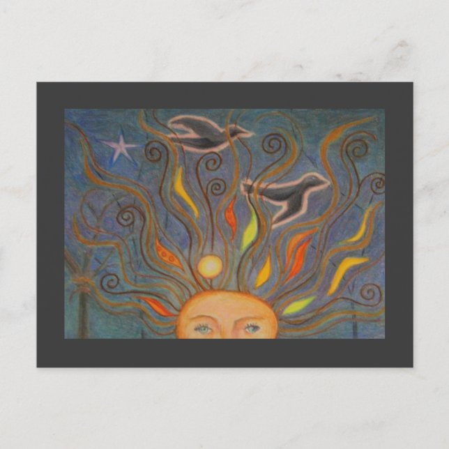 Kopf Voller Fall Postkarte (Vorderseite)