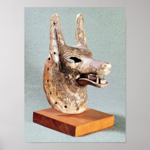 Kopf von Anubis, mit einem eingehängten Kiefer Poster