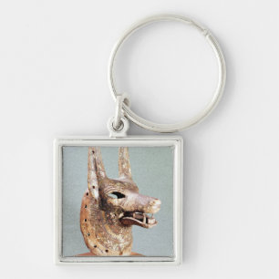 Kopf von Anubis, mit einem eingehängten Kiefer Schlüsselanhänger