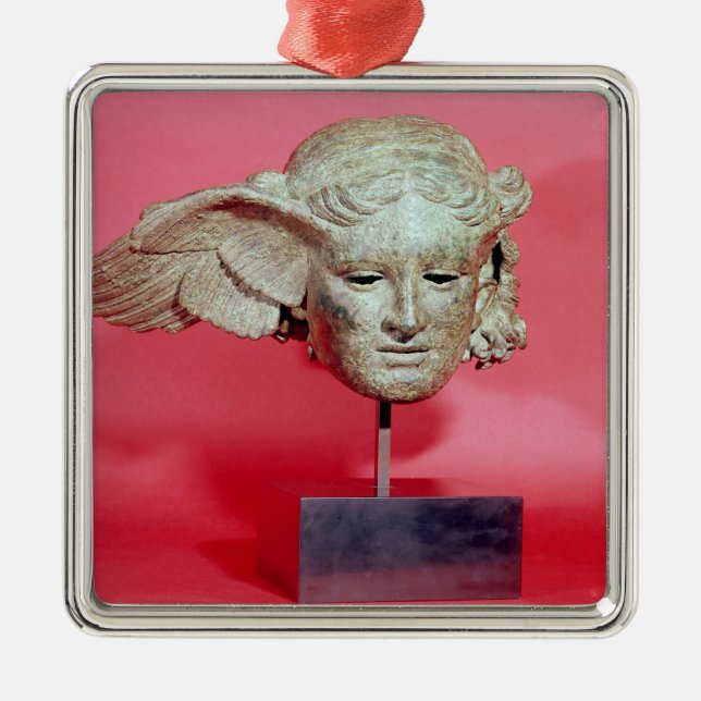 Kopf von Hypnos, Kopie einer Hellenistic Vorlage Silbernes Ornament (Vorne)