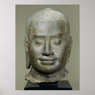 Kopf von König Jayavarman VII Poster
