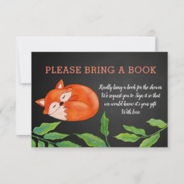 Kopfbrett | Fox | Buch mitbringen | Babydusche Einladung