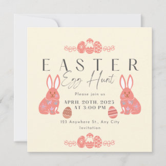 Kopfbrett Pastel Bunny Rabbit Ostereier Jagd Einladung