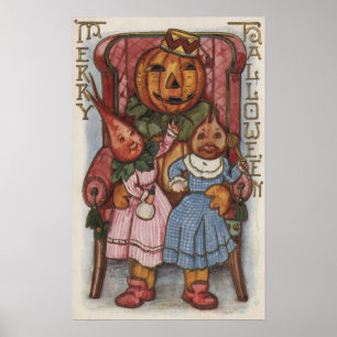 Köpfe Halloweens GreetingTurnip Poster