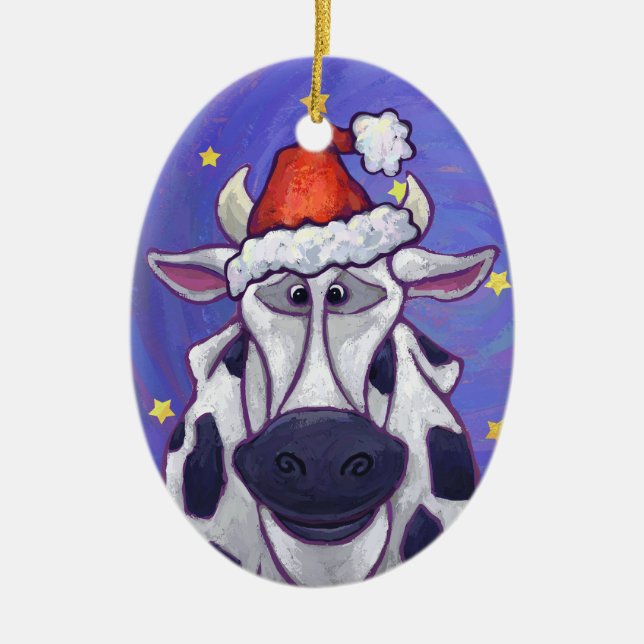 Köpfe und Schwänze Weihnachtsfest Keramik Ornament (Vorne)