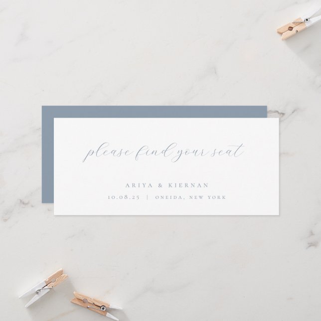 Kopfende der Minimalistischen Chic-Hochzeitskarte Einladung (Vorderseite/Rückseite Beispiel)