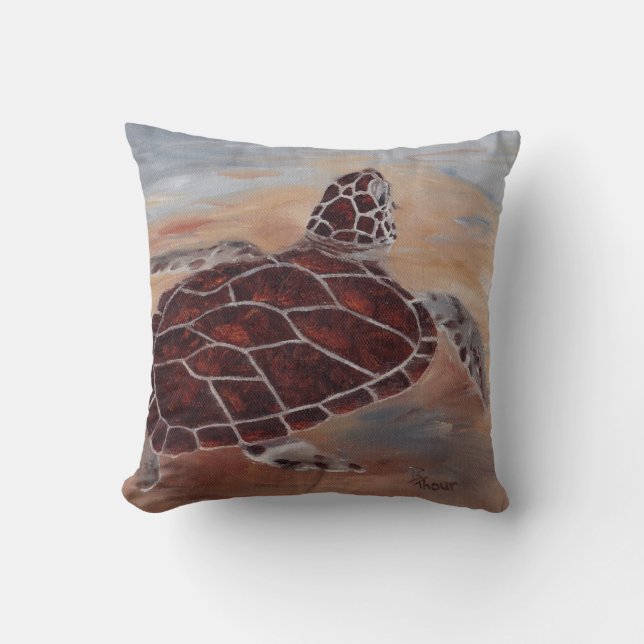 Kopfes herauf Schildkröte Kissen (Vorderseite)