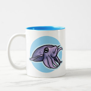 Kopffüßer-Tasse Zweifarbige Tasse