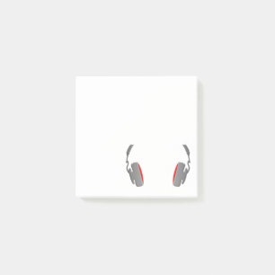 Kopfhörer Cool einfach und elegant Post-it Klebezettel