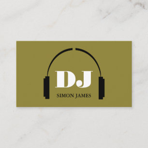 Kopfhörer-Logo, Berufliche DJ-Visitenkarte Visitenkarte