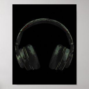 Kopfhörer Mit Sonnenuntergang Entspannende Musik K Poster