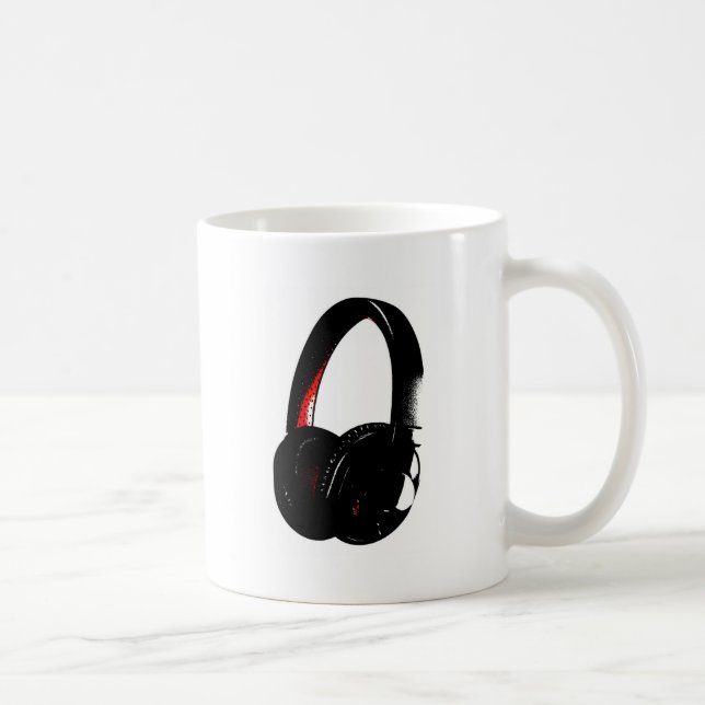 Kopfhörer-Pop Art Kopfhörer Kaffeetasse (Rechts)