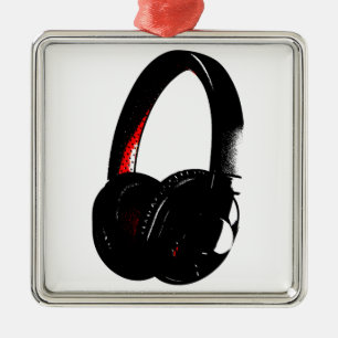 Kopfhörer-Pop Art Kopfhörer Ornament Aus Metall
