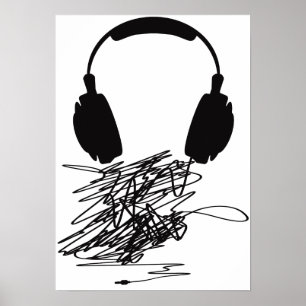 Kopfhörer Poster