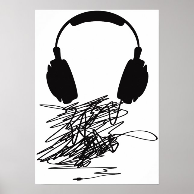 Kopfhörer Poster (Vorne)