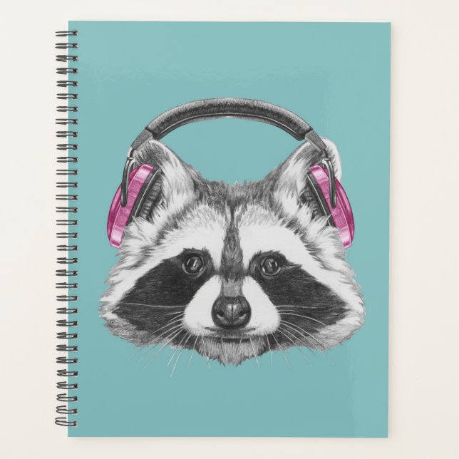 Kopfhörer-Raccoon Planer (Vorderseite)
