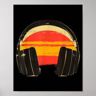 Kopfhörer Sonnenuntergang Entspannende Musik Kopfh Poster