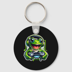 Kopfhörer Videospiel Frosch Gaming Schlüsselanhänger