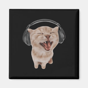 Kopfhörerkatze Magnet
