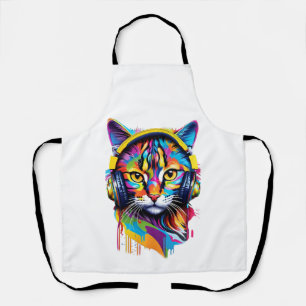 Kopfhörerkatze Schürze