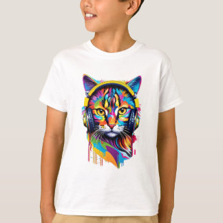 Kopfhörerkatze T-Shirt