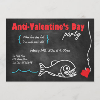 Kopfkarton Piranha Anti-Valentinstag Einladungen