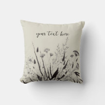 Kopfkissen auf der Personalisierten Wildblume auf