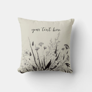 Kopfkissen auf der Personalisierten Wildblume auf Kissen