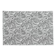 Kopfkissen aus schwarz-weißem Paisley
