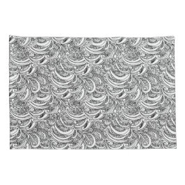 Kopfkissen aus schwarz-weißem Paisley Kissenbezug