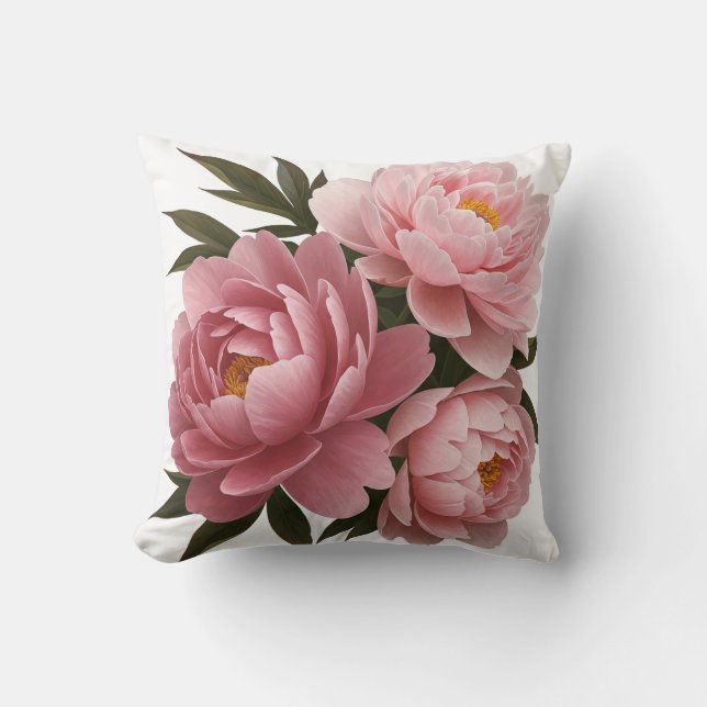 Kopfkissen aus Vintagem Blumengeflecht Kissen (Vorderseite)