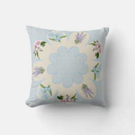 Kopfkissen der Blume blau, lila und rosa Kissen