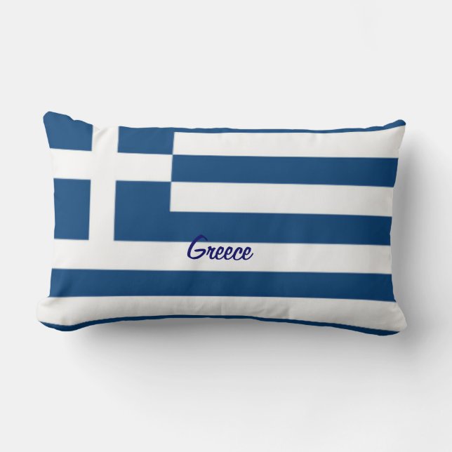 Kopfkissen der griechischen Flagge Lendenkissen (Vorderseite)