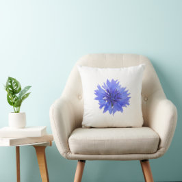 Kopfkissen mit blauem Maisblütenmuster Kissen