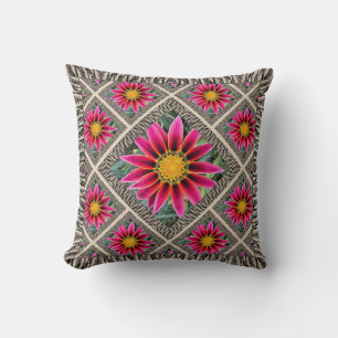 Kopfkissen mit Magenta Gazania Kissen