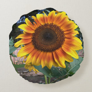 Kopfkissen mit Sonnenblumen Rundes Kissen