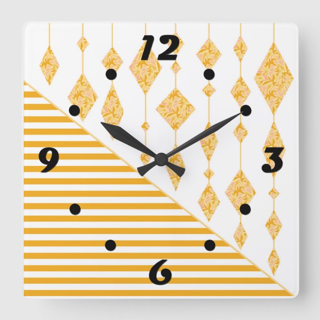 Kopfkissen Quadratische Wanduhr (Vorderseite)