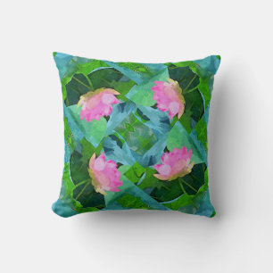 Kopfkissen - rosa Lotus Abstrakt Kissen