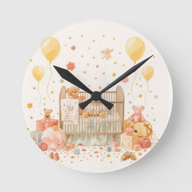 Kopfkissen Runde Wanduhr (Vorderseite)