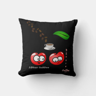 Kopfkissen vor dem Kaffee schwarz Kissen