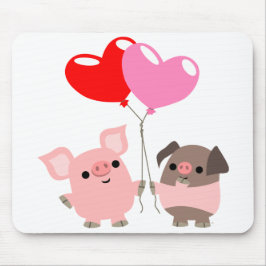 Kopfknöchel (Cartoon Schweine) Mousepad