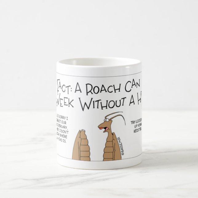Kopflose Hinterwellespaßtatsache Kaffeetasse (Mittel)