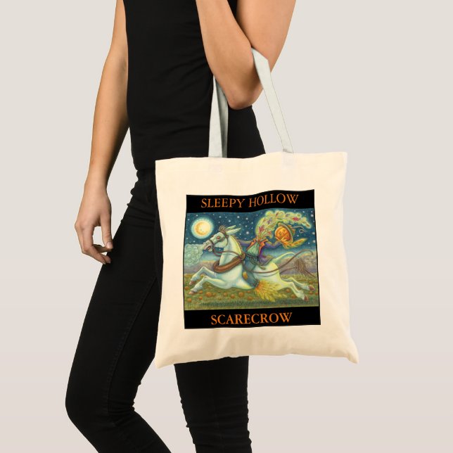 KOPFLOSE HORSEMAN SCARECROW HALLOWEWEE TOTE BEUTEL TRAGETASCHE (Vorderseite (Produkt))